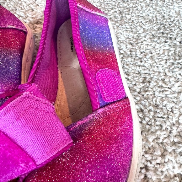 TOMS BABY GIRLS ALPARGATA SLIP-ON SHOES Pink and Purple shimmer SIZE: 6 TODDLER - Picture 5 of 8